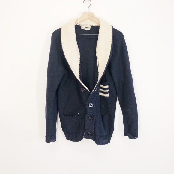 Tricots St. Rafael Men’s Wool Shawl Collar Sweater - Picture 1 of 7